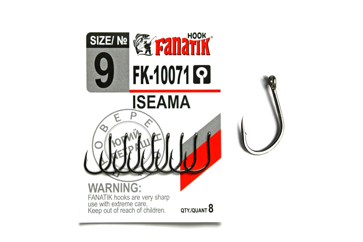 Крючки на хищника - Крючок FANATIK ISEAMA FK-10071 #9 8шт.