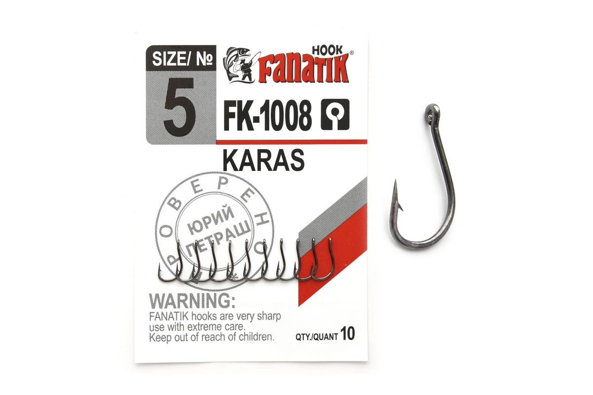 Крючки на хищника - Крючок FANATIK KARAS FK-1008 #5 10шт.