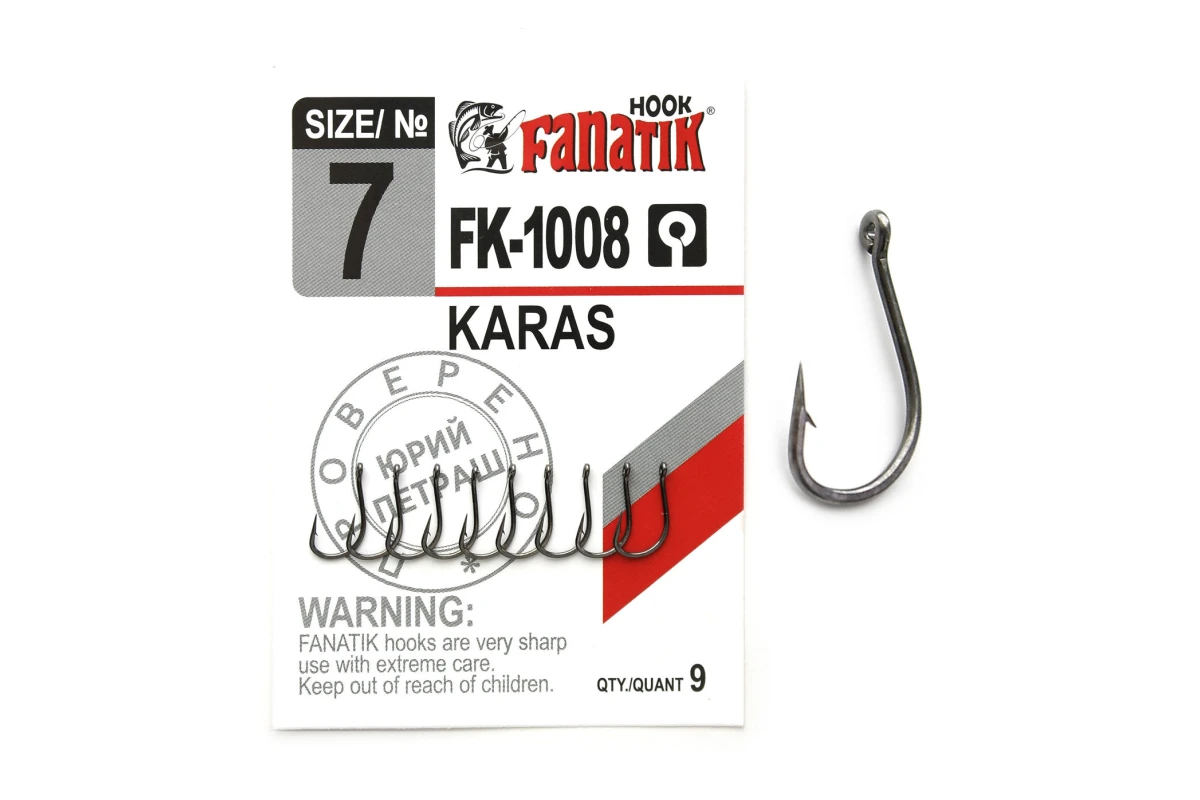 Крючки на хищника - Крючок FANATIK KARAS FK-1008 #7 9шт.