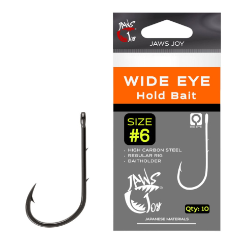 Крючки на хищника - Крючок JAWS JOY Wide Eye Hold Bait #6, 10шт.