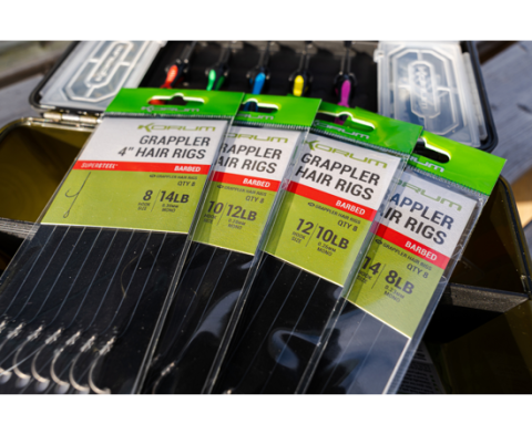 Carlige legate Korum Grappler Hair Rig Barbed Nr.8 [1]