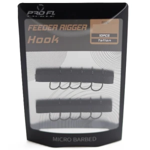 Pescuitul în Moldova - Carlige PRO FL Feeder Rigger Teflon #6, 10buc.