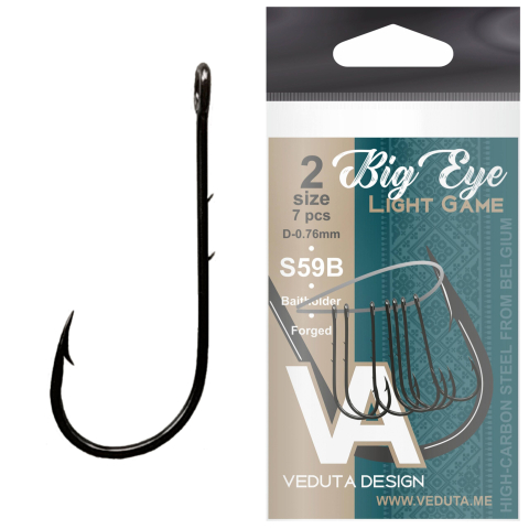 Крючки на хищника - Крючки VEDUTA Big Eye Light Game #2, 7шт.