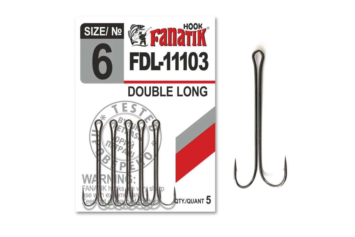 Carlige la rapitor - Cirlig Fanatik FDL-11103 № 6 Dublu 5buc.
