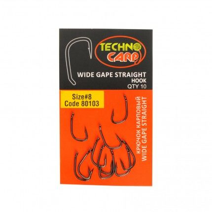 Carlige crap - Cirlig p/u crap "Wide Gape STRAIGHT" №8 NEW