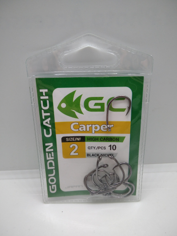 Карповые крючки - Крючки Golden Catch Carper Nr2, 10шт