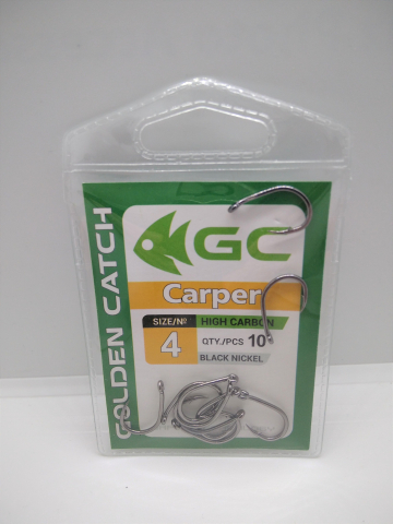 Карповые крючки - Крючки Golden Catch Carper Nr4, 10шт