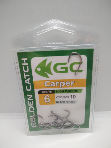 Carlige crap - Cîrlige Golden Catch Carper Nr6, 10buc