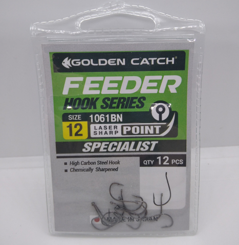 Carlige Feeder, Stationar - Cîrlige Golden Catch Feeder Nr12, 12buc