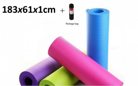 Sport-Turism-Odihna - Covoras pentru yoga si fitness 183x61x1cm+HUSA