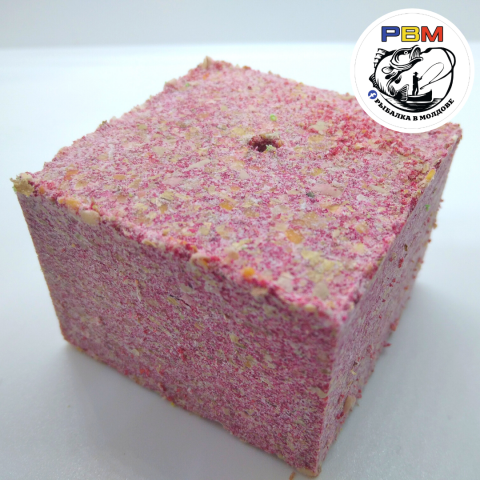 Momeala artificiala - Cub macuc CĂPȘUNĂ 80g 45x45mm
