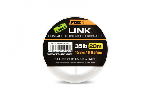 Pescuitul în Moldova - Fir forfac Fluorcarbon Fox Edges LinK Ilus Fluoro 0.53mm/25lb(20m)