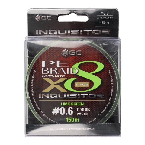 Pescuit la rapitor - Fir impletit GC Inquisitor PE X8 150m Lime Green #1.5