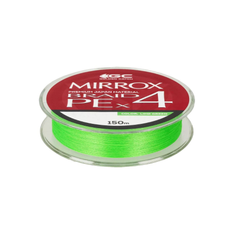 Fir impletit GC Mirrox PE X4 150m Lime Green + 2m FC #0.8 [1]