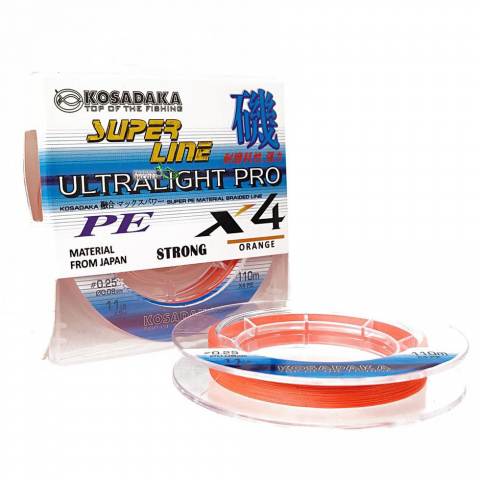 Fire rapitor - Fir impletit KOSADAKA PE ULTRA PRO X4 110M 3,20 KG ORANGE 0,05mm