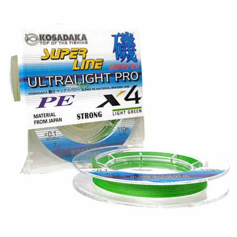 Fire rapitor - Fir impletit KOSADAKA PE ULTRA PRO X4 110M 5,70 KG LIGHT GREEN 0,10mm