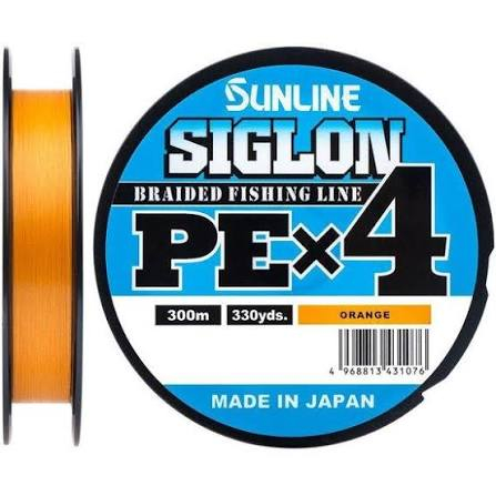 Pescuitul în Moldova -  Fir Impletit SUNLINE Siglon x4 #1.5, 0.209mm, 25lb, orange, 300m 