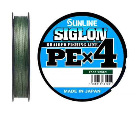 Pescuitul în Moldova -  Fir Impletit SUNLINE Siglon x4 #1.5, 0.209mm, 25lb, dark green, 150m 