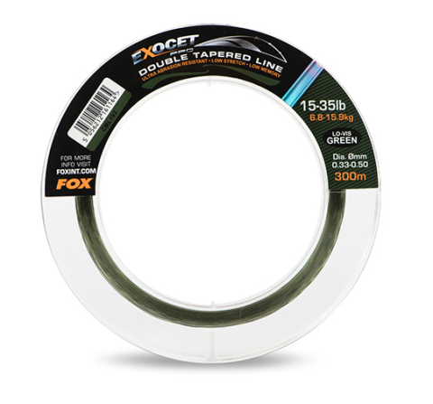 Fire Crap - Fir Inaintas Conic FOX Exocet Pro Double Tapered Mainline, Low Vis Green, 0.33-0.50mm, 15-35lb, 300m