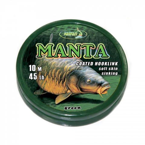 Pescuit la crap - Fir pentru forfac KATRAN MANTA GREEN 45LB 10m