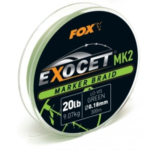 Рыбалка на карпа - Плетёный шнур FOX Exocet MK2 Marker Braid, 20 lb, 300 м, зелёный
