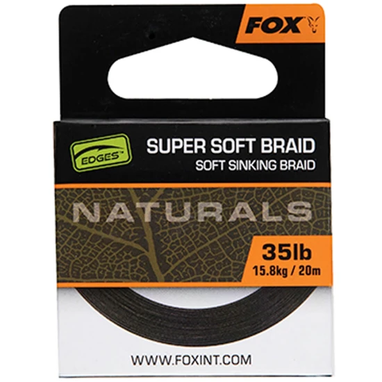 Material  Forface - Fir Textil Fox Naturals Soft Braid Hooklength, 20m, 35lb/15.8kg