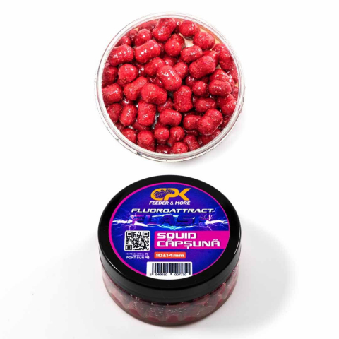 Pop-up - FLUOROATTRACT + FEEDER SQUID & CAPSUNA 10&14mm (cu pluta) CPK