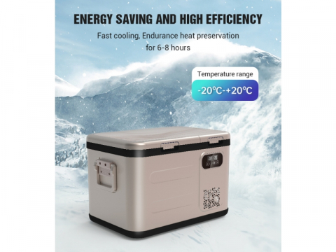 Frigider portabil cu compresor 59L, 12V/24V/220V, -20°C ~ +20°C, Zonă dublă Frigider/Congelator, LED, Mod ECO/MAX, model A59P [5]