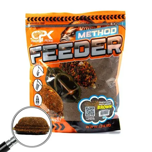 Nada - Groundbait CPK Method Feeder Faina de Peste & Pelete Brown, 900g