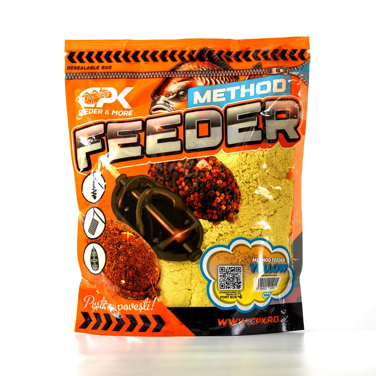 Pescuit Feeder, Stationar, Pluta - Groundbait CPK Method Feeder Yellow Porumb dulce, 900g