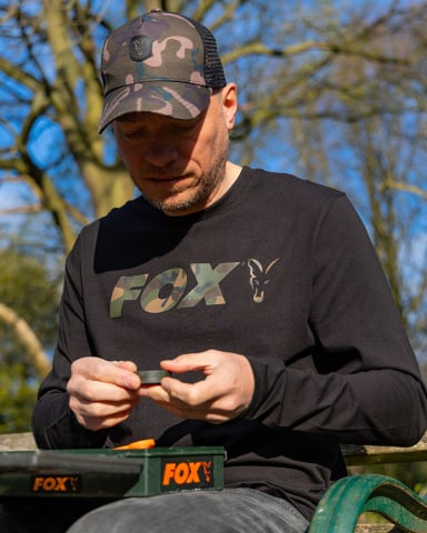 Hanorac Fox Long Sleeve Black/Camo T-Shirt LS - XL [3]