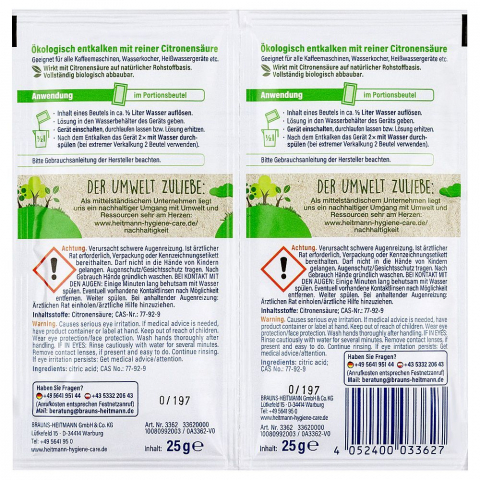 HEITMANN Bio decalcificator cu acţiune rapidă, 2 x 25g [2]