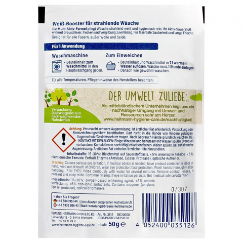 HEITMANN Înălbitor pentru rufe albe, 50 g [1]