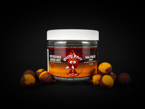 Boiles - Hook bait DUDI BAIT Mister Red Super Hot HALFNESS Spicy 14mm, 100g