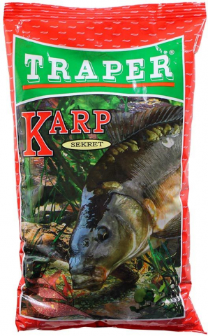Nada, momeala, aditivi - Hrană pentru pește Traper SEKRET, KARP (roșie) 1kg