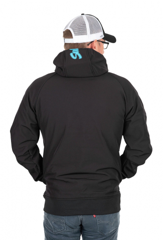 Jacheta SOFT SHELL SALMO JACKET, BLACK & BLUE [3]