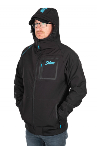 Jacheta SOFT SHELL SALMO JACKET, BLACK & BLUE [1]