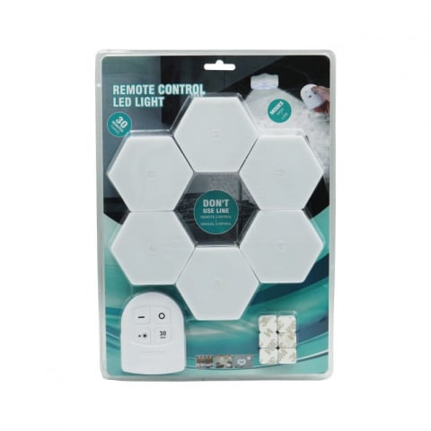 Фонарики - LED светильник 3в1, с пультом управления, шестигранник, Remote Control Led Light Hexagon