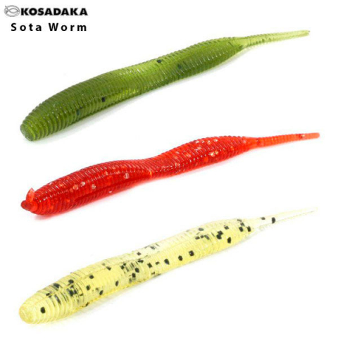 Lipitoare "SOTA Worm" 70mm culoare:OT(cutie 8buc) [2]