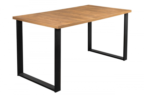 Mobilă și interior - Masa LOFT cu culoare de lemn si piciori din metal