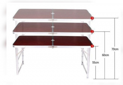 Masă pentru picnic, valiză pliabilă + 4 scăunele [5]