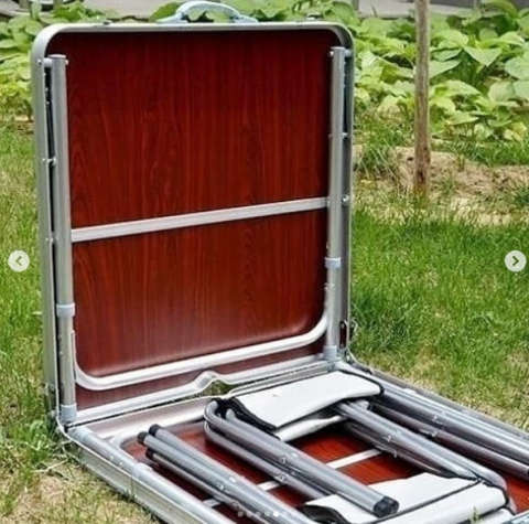 Masă pentru picnic, valiză pliabilă + 4 scăunele [1]
