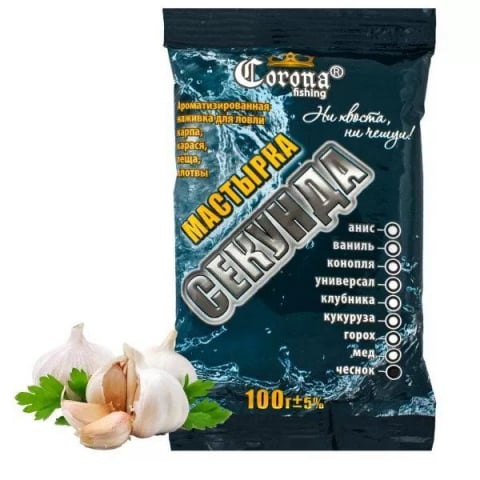 Прикормки - Мастырка "Секунда" Чеснок 100г