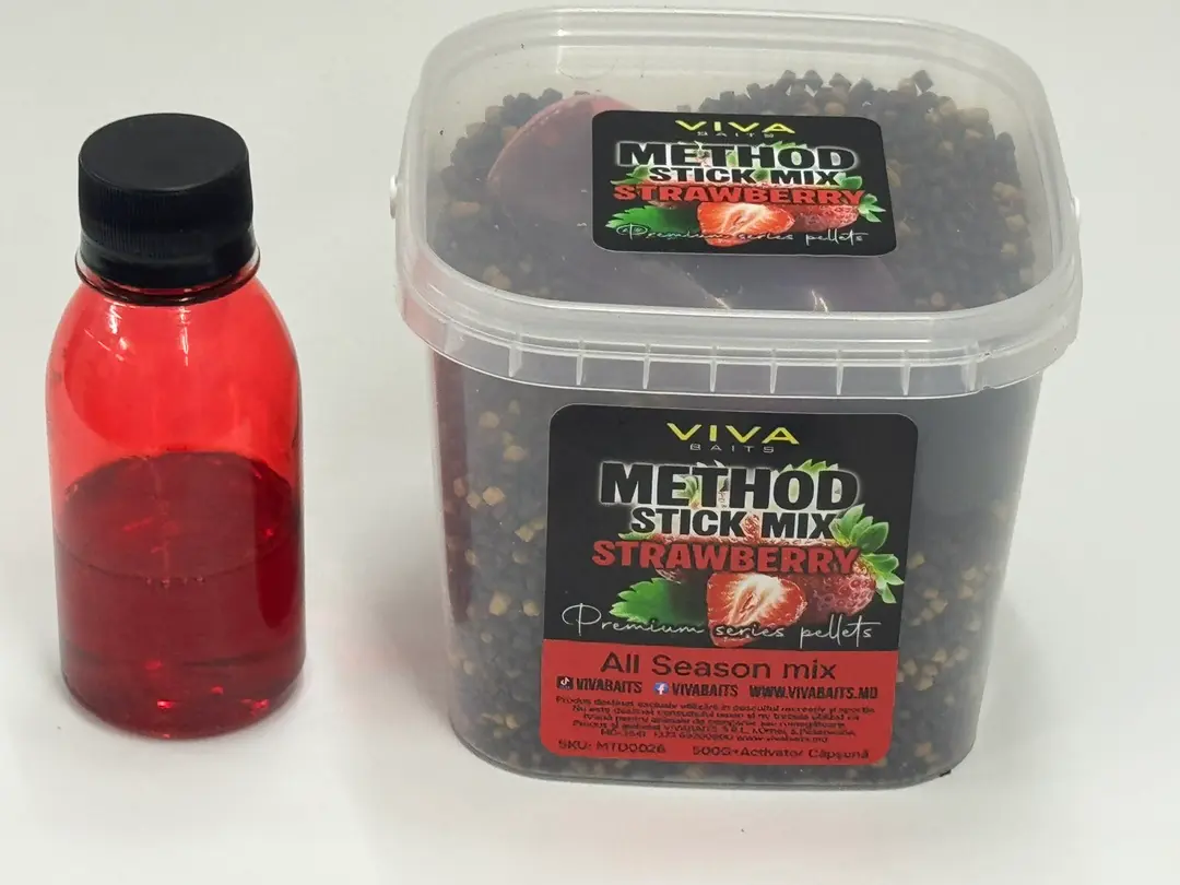 Пелетс - Method Stick Mix VIVA BAITS + Booster Capsuna 500g