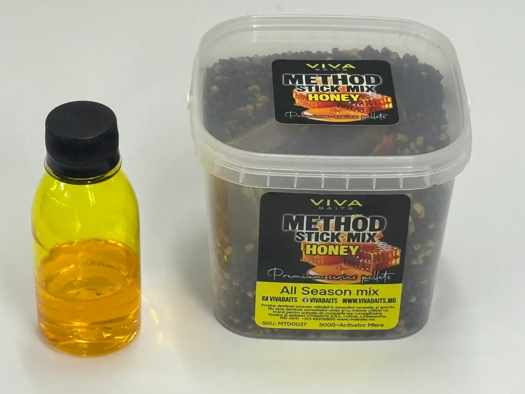 Пелетс - Method Stick Mix VIVA BAITS + Booster Miere 500g