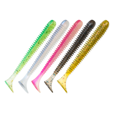 Приманки на хищника - Микс Силикон VEDUTA Zander Worm 3,6", #mix12, 5шт.