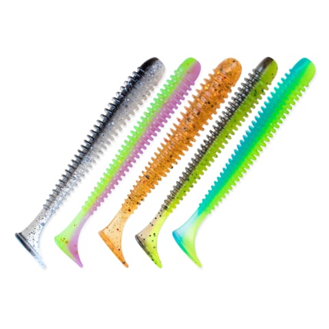 Рыбалка в Молдове - Микс Силикон VEDUTA Zander Worm 3,6", #mix13, 5шт.