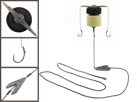 Monturi crap - Montura ProfMontazh KRAKEN pentru fitofag 2 carlige