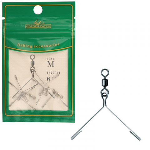 Monturi feeder, stationar - Montura tija GC pt doi forfaci S(6buc)