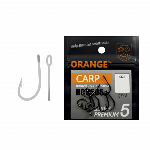 Carlige crap - ORANGE cirlig p/u crap (teflon, premium) seria 5 №10 HC0510